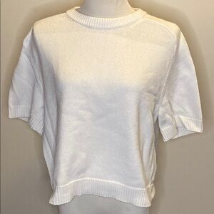 Abercrombie & Fitch White Relaxed Ribbed Tee